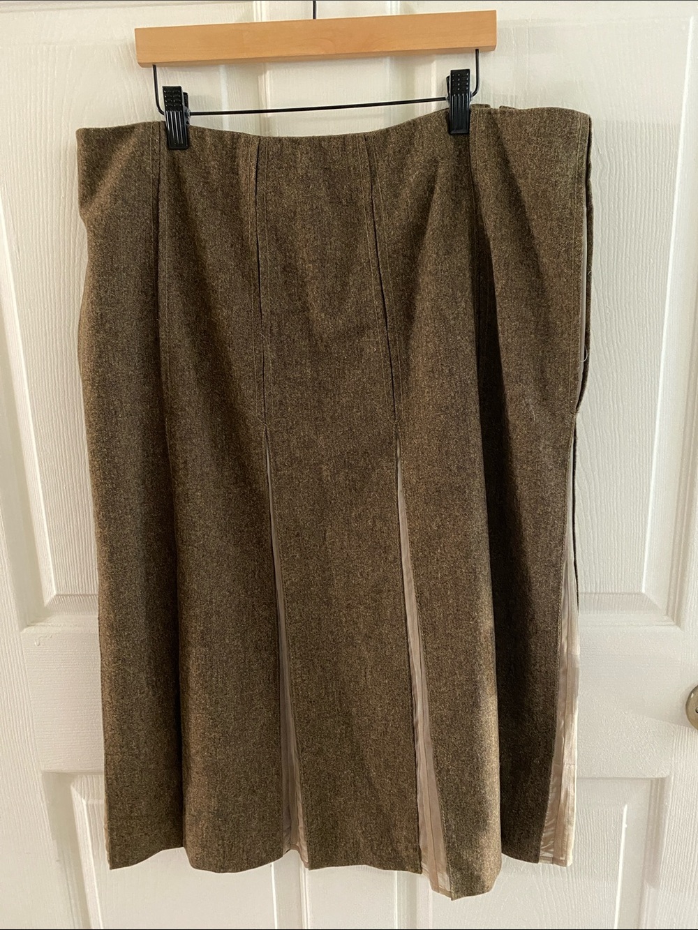 DKNY Brown Wool Skirt | Size 14